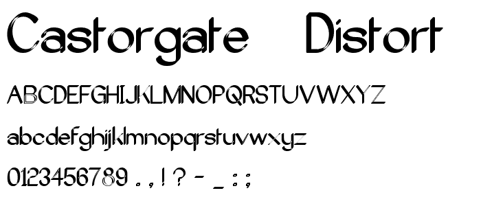 Castorgate - Distort font